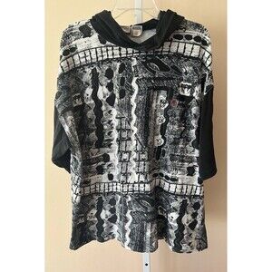 Men Damage Major Graphic Short Sleeve Hoodie Hong Kong Hipster Y2K Sz.4 Graffiti